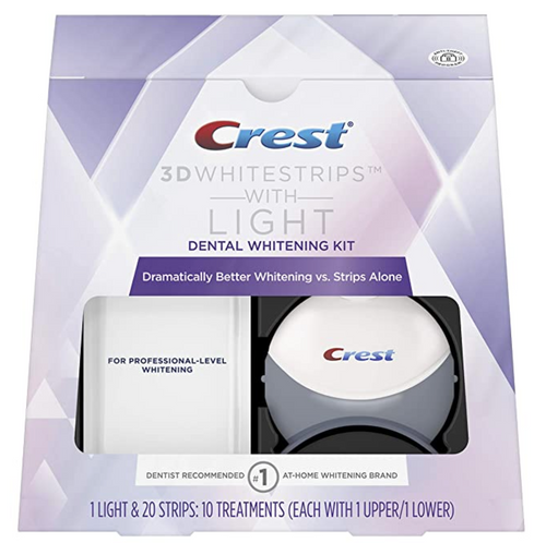 Crest 3D White Whitestrips with Light, Teeth Whitening Strips Kit