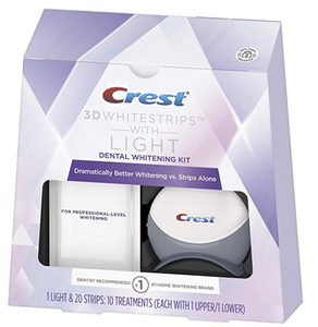 Crest 3D White Whitestrips with Light, Teeth Whitening Strips Kit